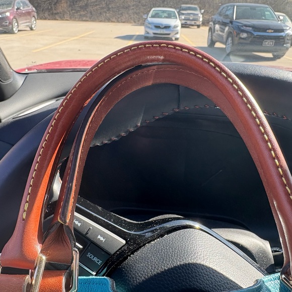 Dooney & Bourke Pebble Grain Large Barlow Bag - Sky Blue - Picture 5 of 12